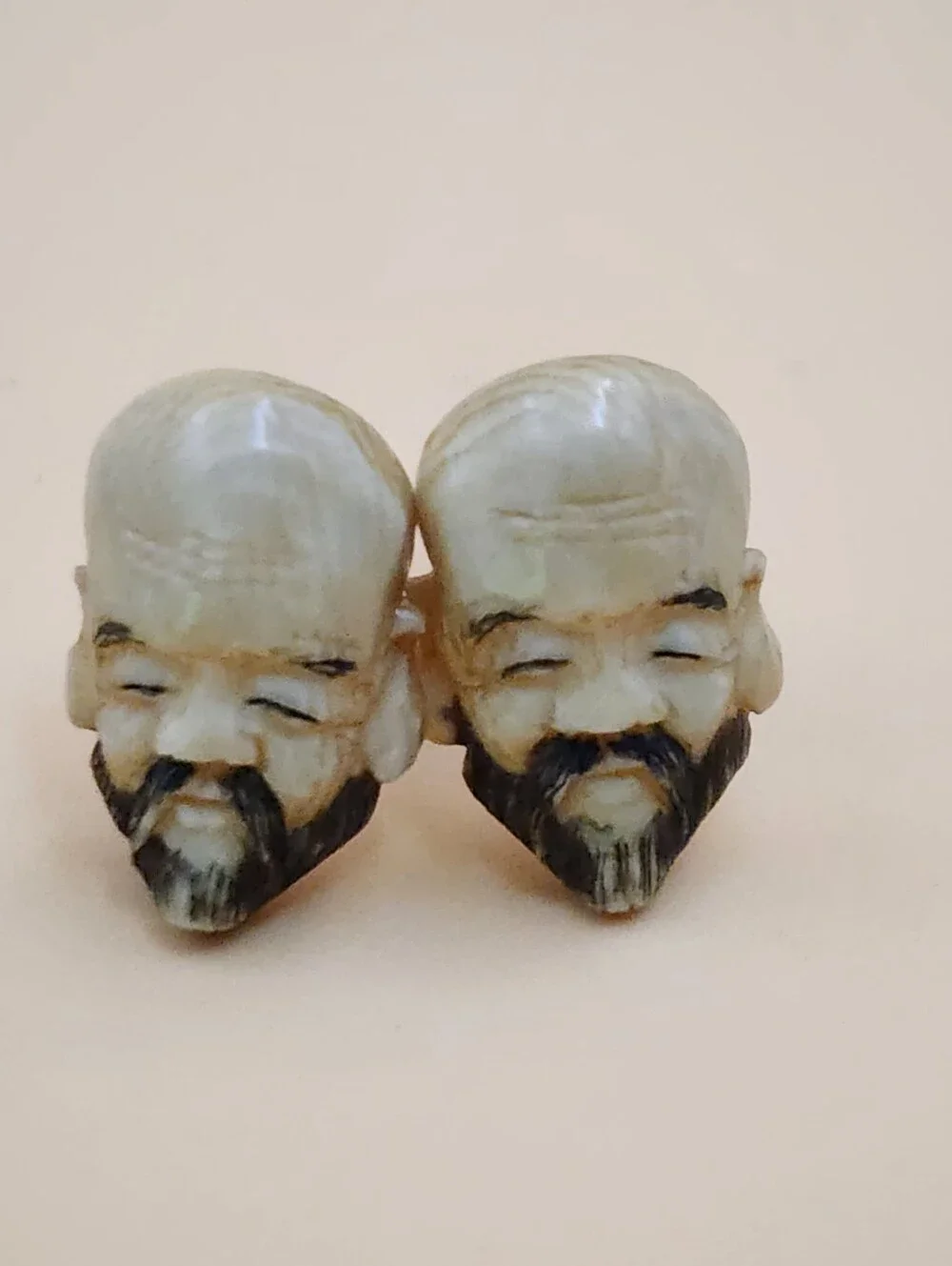 Unique Traditional Japanese Vintage Carved Toshikane Jewelry Cufflinks